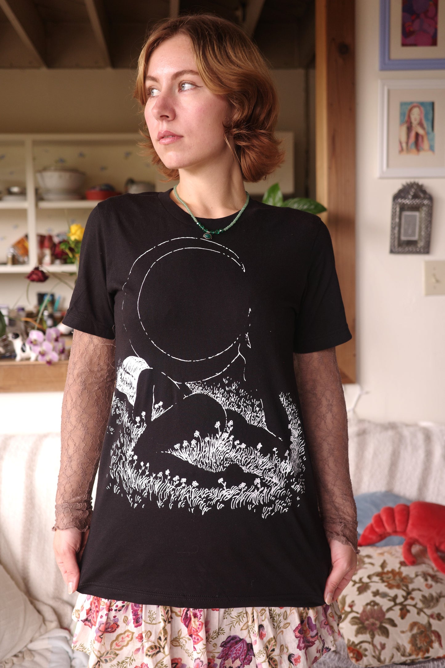 ! Two Color Options ! Moon Girl Tee